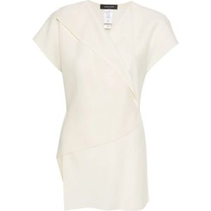 Fabiana Filippi, Dames, Blouses & Shirts, Wit, Maat: S Zijde,