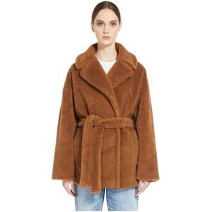 Max Mara, Dames, Jassen, Bruin, Maat: 2XS Wol,