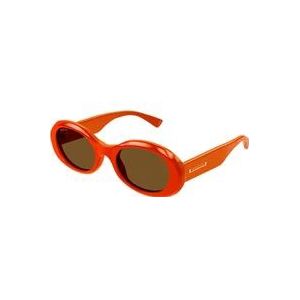 Gucci Gele & Oranje Zonnebril voor Vrouwen , Multicolor , Dames , Maat: 52 MM