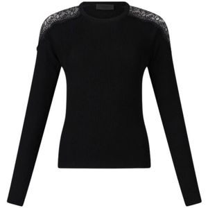 Liu Jo, Dames, Truien, Zwart, Maat: XL Viscose,