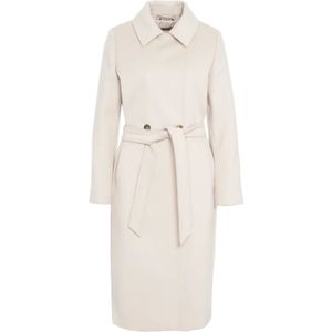 Max Mara, Dames, Mantels, Beige, Maat: M Wol,