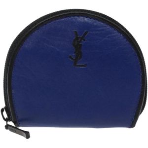 Yves Saint Laurent Vintage, Dames, Pre-owned, Blauw, Maat: ONE Size Tweed,