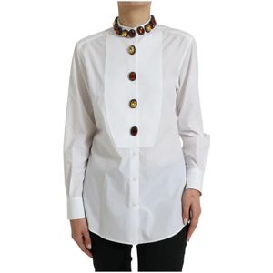 Dolce & Gabbana - Longsleeve Top - Wit - Katoen