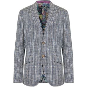 Etro, Heren, Jassen, Blauw, Maat: M Katoen,