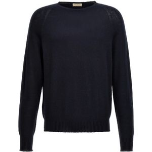 Ma'ry'ya, Heren, Truien, Blauw, Maat: M Katoen,