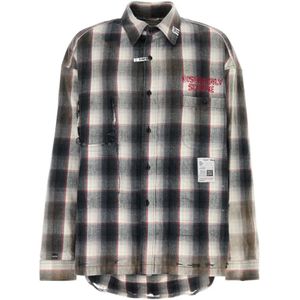 Mihara Yasuhiro, Heren, Overhemden, Veelkleurig, Maat: S Flanel,