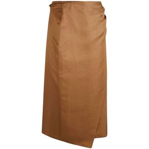 Max Mara, Dames, Rokken, Bruin, Maat: M Zijde,