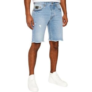 Versace Jeans Couture, Heren, Korte broeken, Blauw, Maat: W30 Denim,