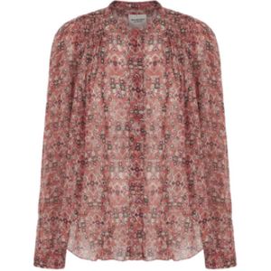 Marant étoile - Blouse - Oranje - Viscose - Lange Pofmouwen