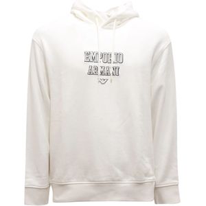 Armani, Heren, Sweatshirts & Hoodies, Wit, Maat: S Katoen,