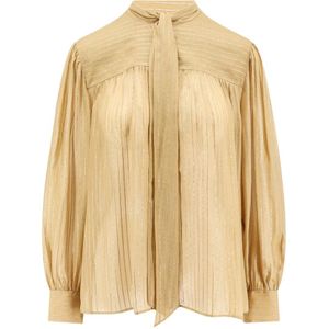 Chloé, Dames, Blouses & Shirts, Beige, Maat: L Zijde,