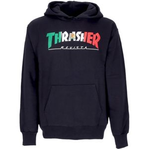 Thrasher, Heren, Sweatshirts & Hoodies, Zwart, Maat: M Katoen,