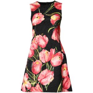 Dolce & Gabbana, Dames, Jurken, Veelkleurig, Maat: 2XS Viscose,