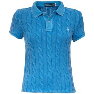 Polo Ralph Lauren, Dames, Tops, Blauw, Maat: M Katoen,