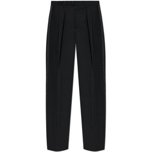 Dolce & Gabbana, Heren, Broeken, Zwart, Maat: L Satijn,