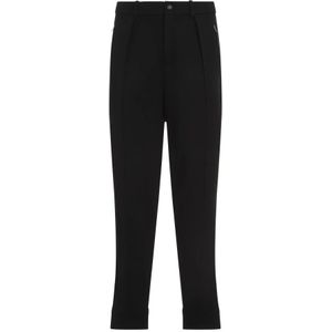 Ralph Lauren - Zwarte Wollen Broek - Heren - Ribgebreide Pijpen