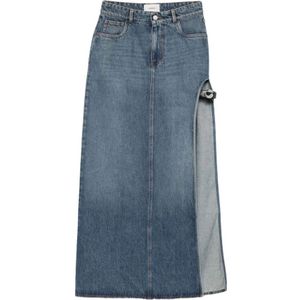 Coperni, Dames, Rokken, Blauw, Maat: 2XS Denim,