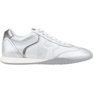 Hogan Gelamineerde leren vetersneakers , White , Dames , Maat: 36 EU