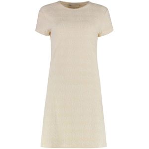 Tory Burch, Dames, Jurken, Beige, Maat: S Katoen,