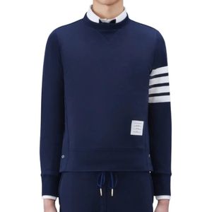 Thom Browne, Heren, Sweatshirts & Hoodies, Blauw, Maat: 2XL Katoen,