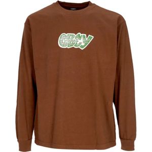 Obey, Heren, Tops, Bruin, Maat: XL Katoen,