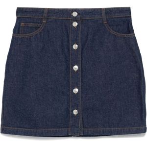 Maison Kitsuné, Dames, Rokken, Blauw, Maat: W26 Denim,