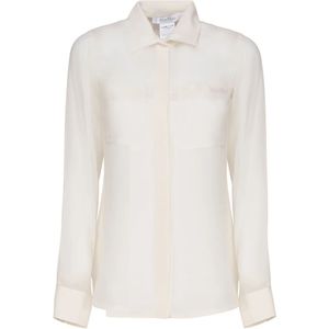 Max Mara, Dames, Blouses & Shirts, Beige, Maat: XS Zijde,