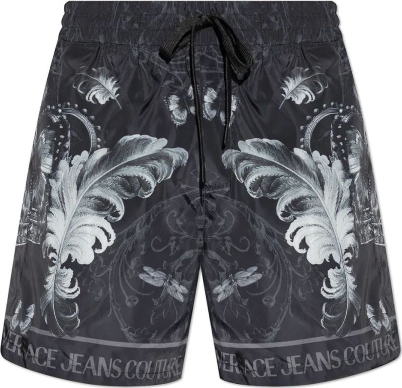 Versace Jeans Couture, Heren, Korte broeken, Zwart, Maat: M Poliester,