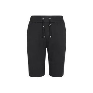 Balmain Katoenen Flock Bermuda Shorts , Black , Heren , Maat: M