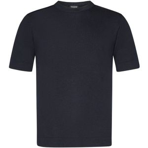 Franzese Collection, Heren, Tops, Blauw, Maat: 4XL Zijde,