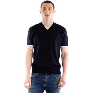 Paolo Pecora, Heren, Truien, Blauw, Maat: M Katoen,