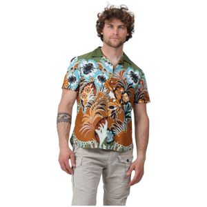 Tintoria Mattei 954, Heren, Overhemden, Veelkleurig, Maat: XL