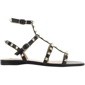 Valentino Garavani - Sandalen - Zwart - Leer