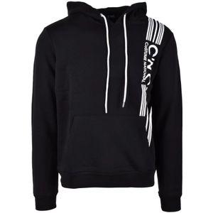 Costume National, Heren, Sweatshirts & Hoodies, Zwart, Maat: L Katoen,