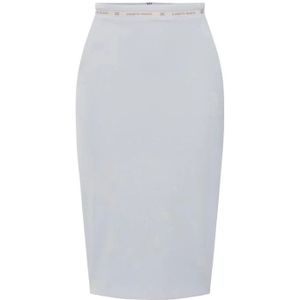 Elisabetta Franchi, Dames, Rokken, Blauw, Maat: XS Leer,