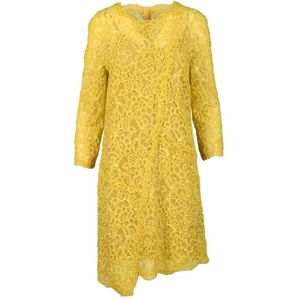 Ermanno Scervino, Dames, Jurken, Geel, Maat: M Katoen,