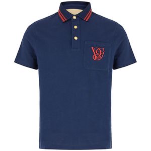 Valentino Garavani, Heren, Tops, Blauw, Maat: S Katoen,