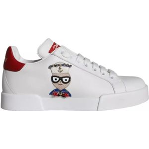 Dolce & Gabbana, Dames, Schoenen, Wit, Maat: 43 1/2 EU Leer,