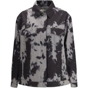 Fendi, Dames, Jassen, Zwart, Maat: XS Denim,