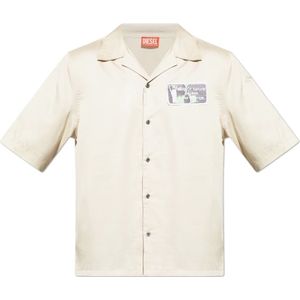 Diesel, Heren, Overhemden, Beige, Maat: S