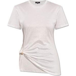 Versace, Dames, Tops, Wit, Maat: 3XS Leer,