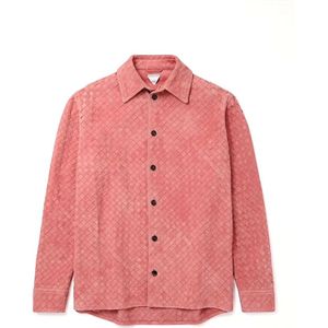 Bottega Veneta, Heren, Jassen, Roze, Maat: M Leer,