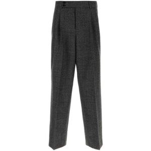 Dolce & Gabbana, Heren, Broeken, Grijs, Maat: M Leer,