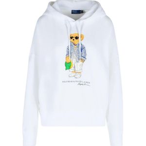 Ralph Lauren, Dames, Sweatshirts & Hoodies, Wit, Maat: M Katoen,