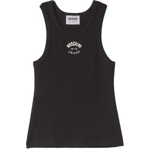 Moschino, Dames, Tops, Zwart, Maat: XS Katoen,