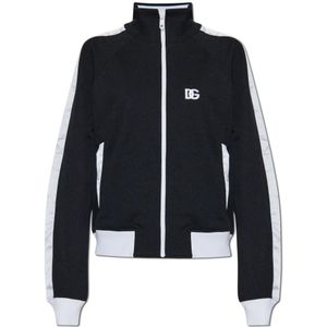 Dolce & Gabbana, Dames, Sweatshirts & Hoodies, Zwart, Maat: XS Poliester,