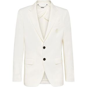 Billionaire, Heren, Jassen, Wit, Maat: M Wol,