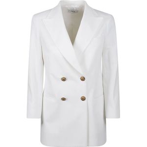 Saulina, Dames, Jassen, Wit, Maat: S Katoen,