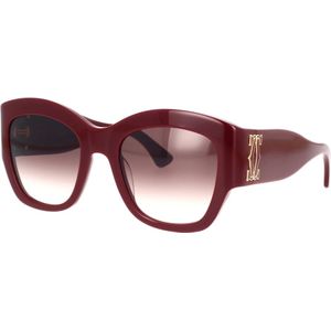 Cartier - Model 0304S - Zonnebril - Rood - Acetaat - Cat-eye Vorm