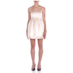 Elisabetta Franchi, Dames, Jurken, Wit, Maat: M Poliester,